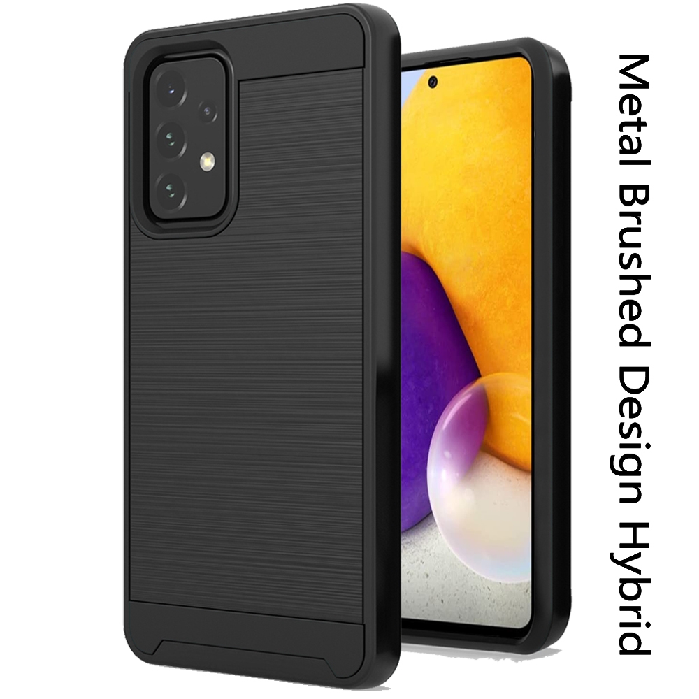 For Samsung Galaxy A73 5G Hybrid Rugged Brushed Dual Layer Shockproof Case Cover - Imagen 10 de 33