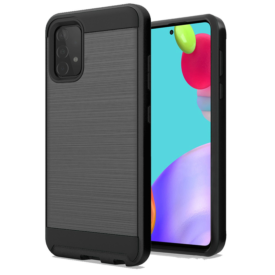 For Samsung Galaxy A73 5G Hybrid Rugged Brushed Dual Layer Shockproof Case Cover - Imagen 14 de 33