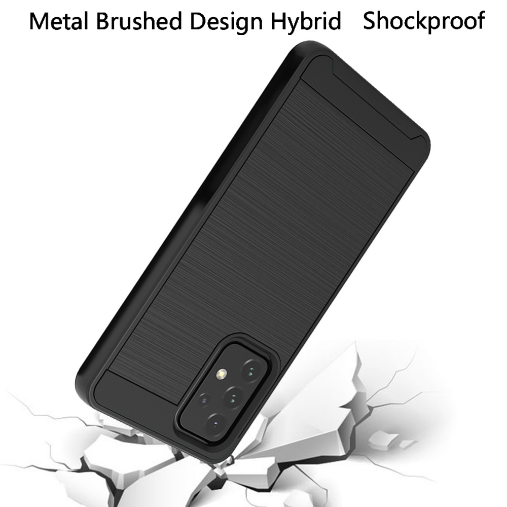 For Samsung Galaxy A73 5G Hybrid Rugged Brushed Dual Layer Shockproof Case Cover - Imagen 13 de 33