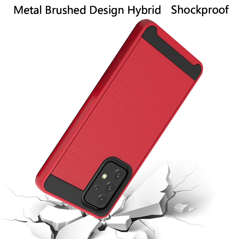 For Samsung Galaxy A73 5G Hybrid Rugged Brushed Dual Layer Shockproof Case Cover - Imagen 28 de 33