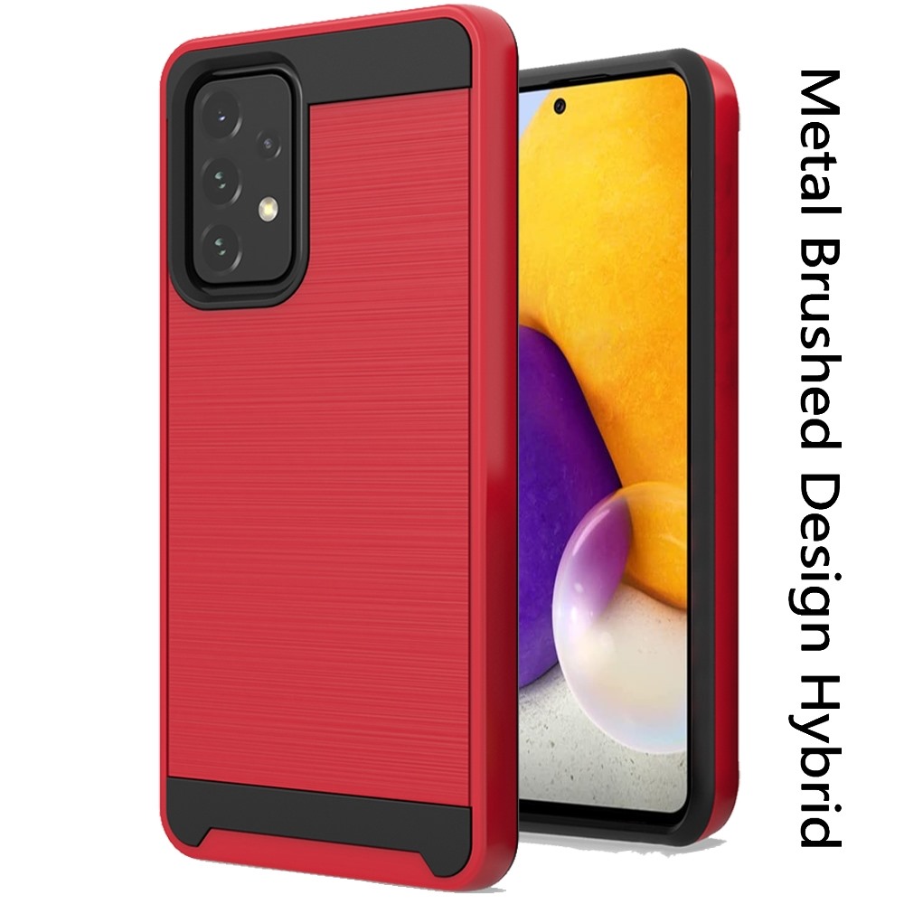 For Samsung Galaxy A73 5G Hybrid Rugged Brushed Dual Layer Shockproof Case Cover - Imagen 26 de 33