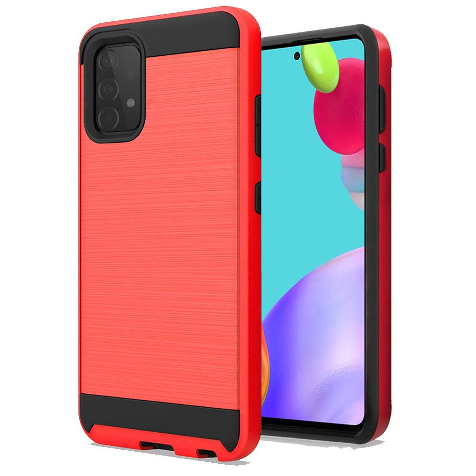 For Samsung Galaxy A73 5G Hybrid Rugged Brushed Dual Layer Shockproof Case Cover - Imagen 30 de 33