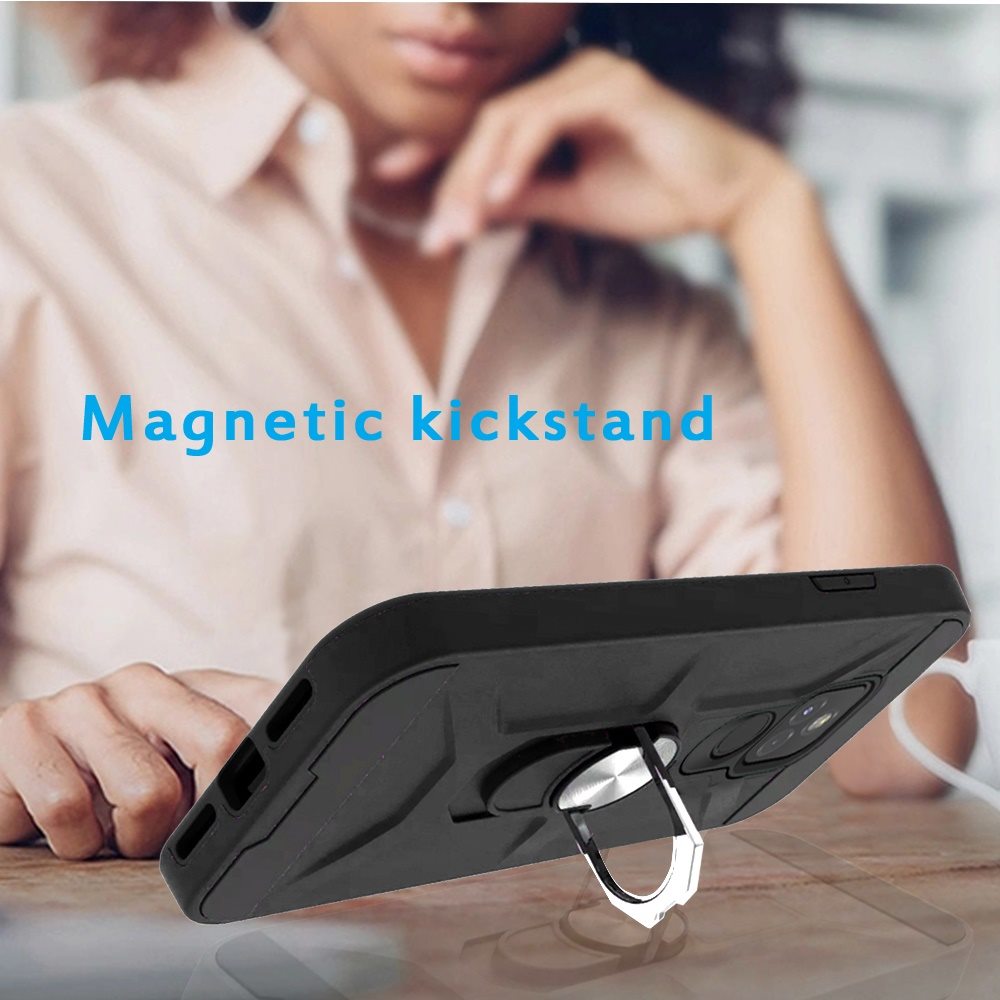 Funda protectora con soporte de anillo blindaje con soporte híbrido para Samsung Galaxy A73 5G - Imagen 20 de 31