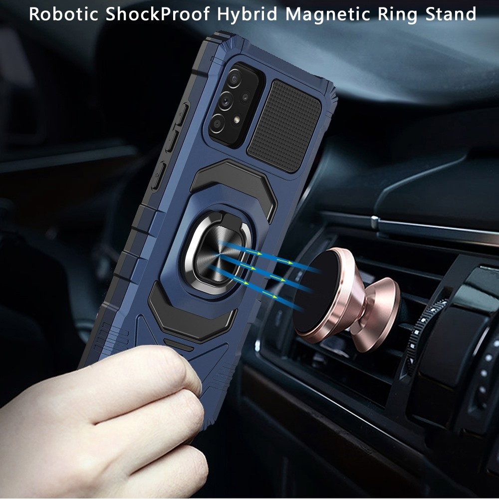 For Samsung Galaxy A73 5G Hybrid Dual Layer with Ring Stand Holder Case Cover - Picture 17 of 43