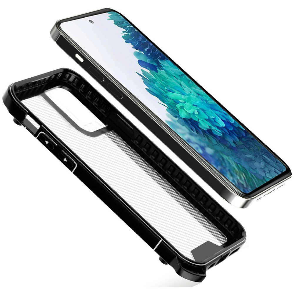 For Samsung Galaxy S21 /Plus Ultra Carbon Fiber Style Shockproof Hybrid Cover - Picture 9 of 31