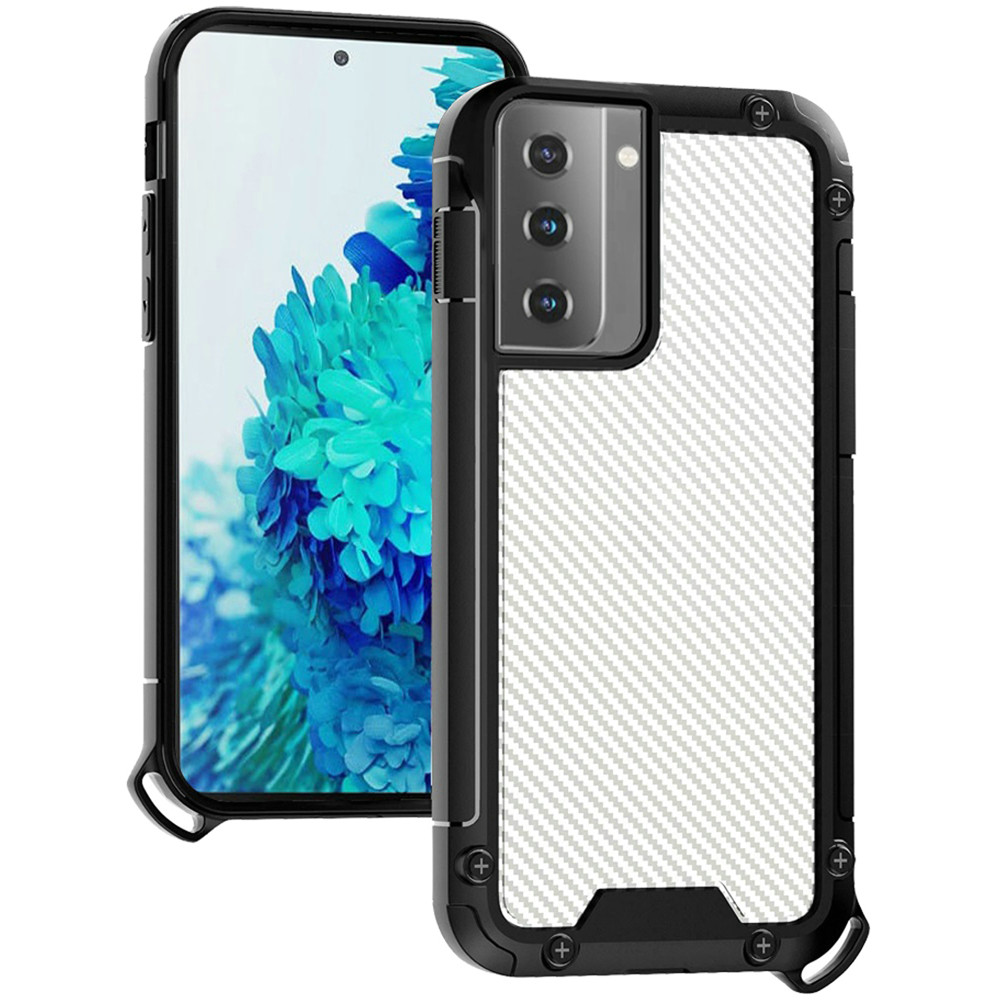 For Samsung Galaxy S21 /Plus Ultra Carbon Fiber Style Shockproof Hybrid Cover - Picture 8 of 31