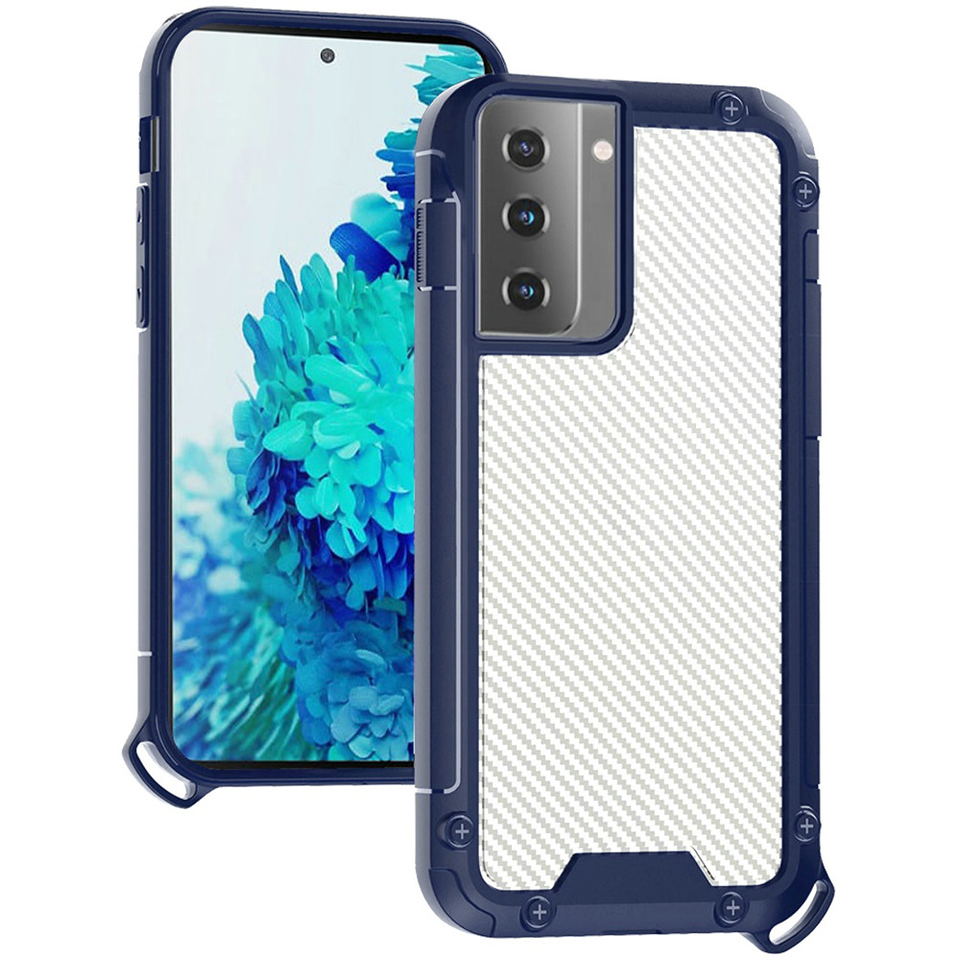 For Samsung Galaxy S21 /Plus Ultra Carbon Fiber Style Shockproof Hybrid Cover - Picture 17 of 31