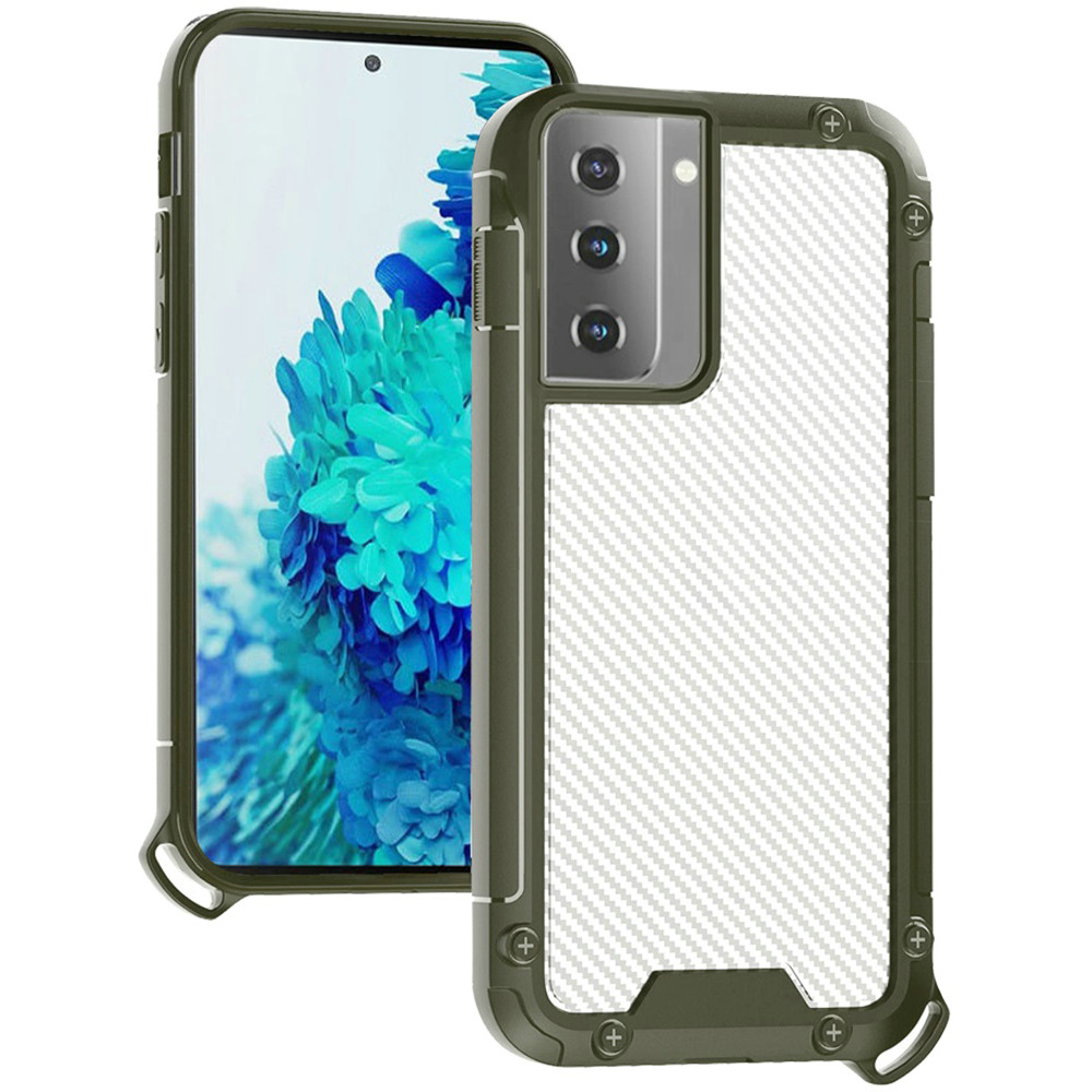 For Samsung Galaxy S21 /Plus Ultra Carbon Fiber Style Shockproof Hybrid Cover - Picture 26 of 31