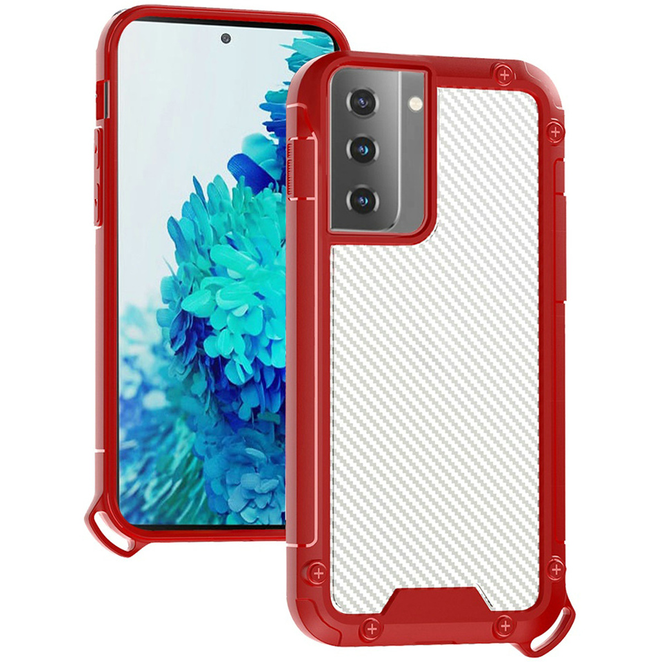 For Samsung Galaxy S21 /Plus Ultra Carbon Fiber Style Shockproof Hybrid Cover - Picture 23 of 31