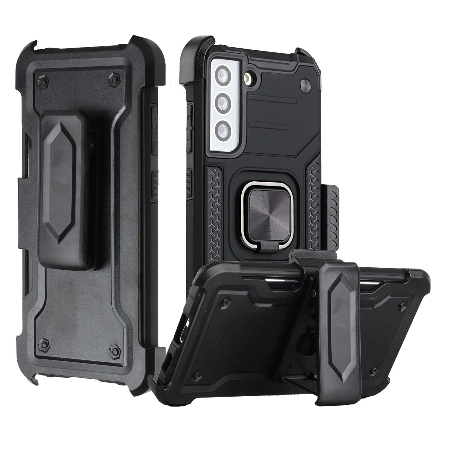 Für Samsung Galaxy S21 FE Fan Edition Holster Armor Hybrid Ring Ständer Hülle Cover - Bild 8 von 25