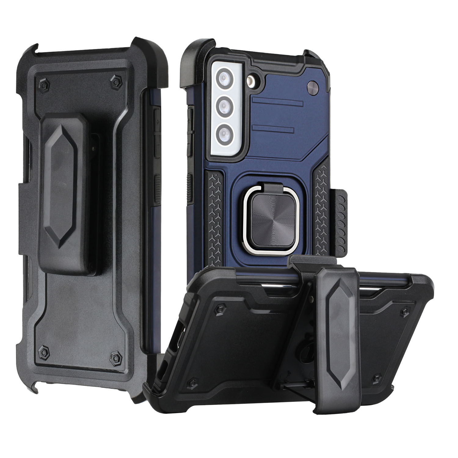 Für Samsung Galaxy S21 FE Fan Edition Holster Armor Hybrid Ring Ständer Hülle Cover - Bild 14 von 25