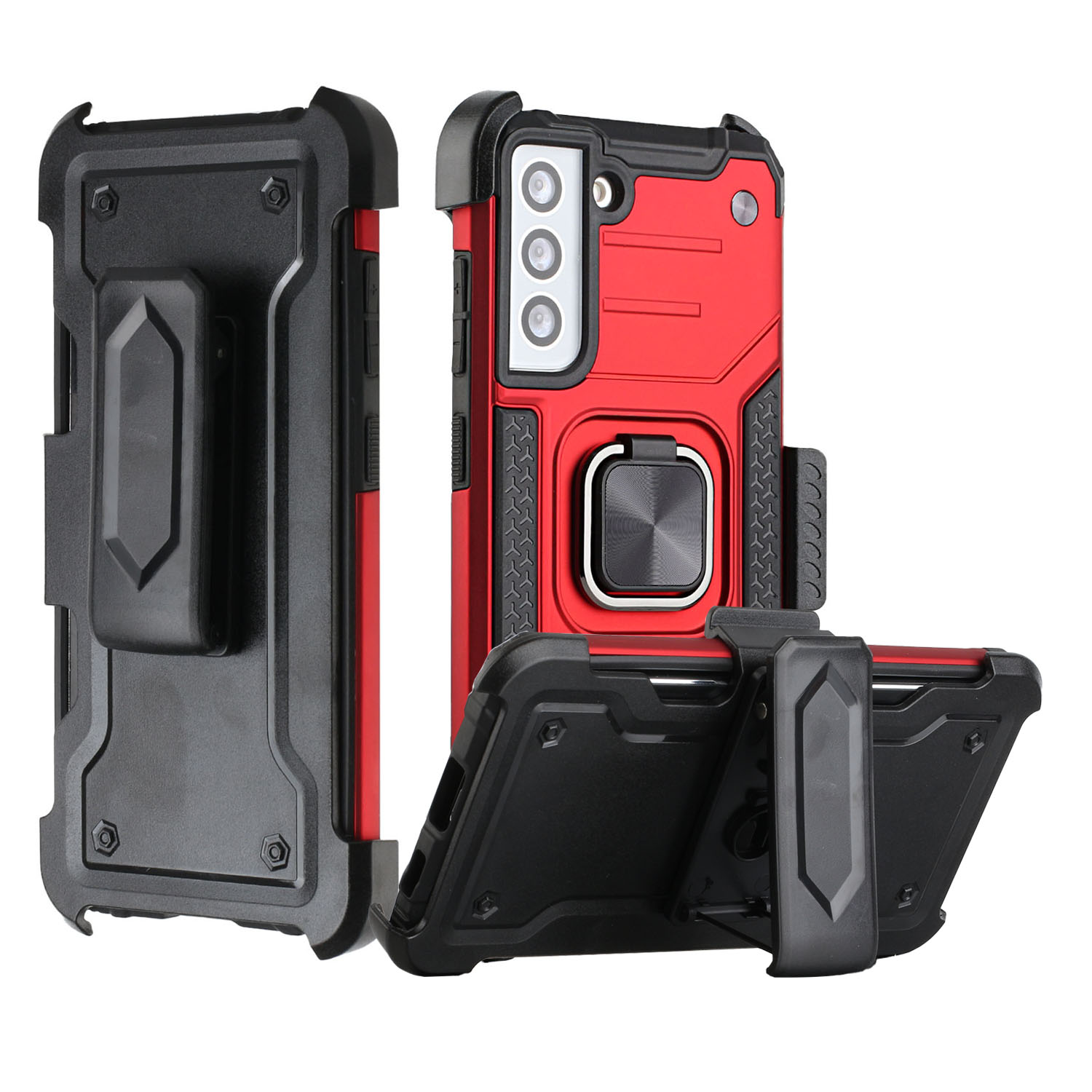 Für Samsung Galaxy S21 FE Fan Edition Holster Armor Hybrid Ring Ständer Hülle Cover - Bild 20 von 25