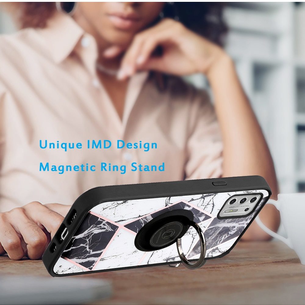 For Samsung Galaxy S21 FE Fan Edition Marble Design Ring Stand Hybrid Case Cover - Picture 26 of 83