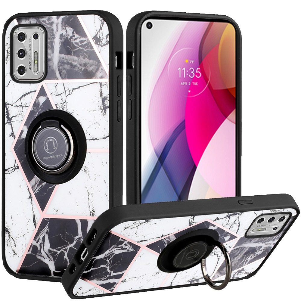For Samsung Galaxy S21 FE Fan Edition Marble Design Ring Stand Hybrid Case Cover - Picture 25 of 83