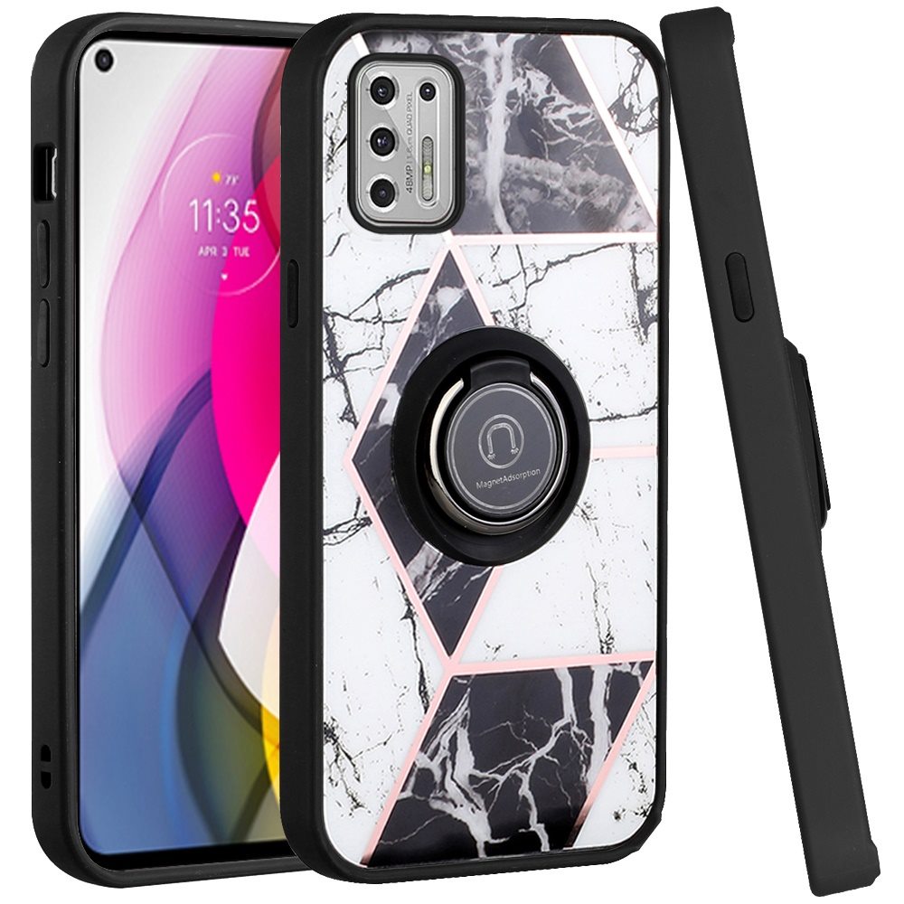 For Samsung Galaxy S21 FE Fan Edition Marble Design Ring Stand Hybrid Case Cover - Picture 24 of 83