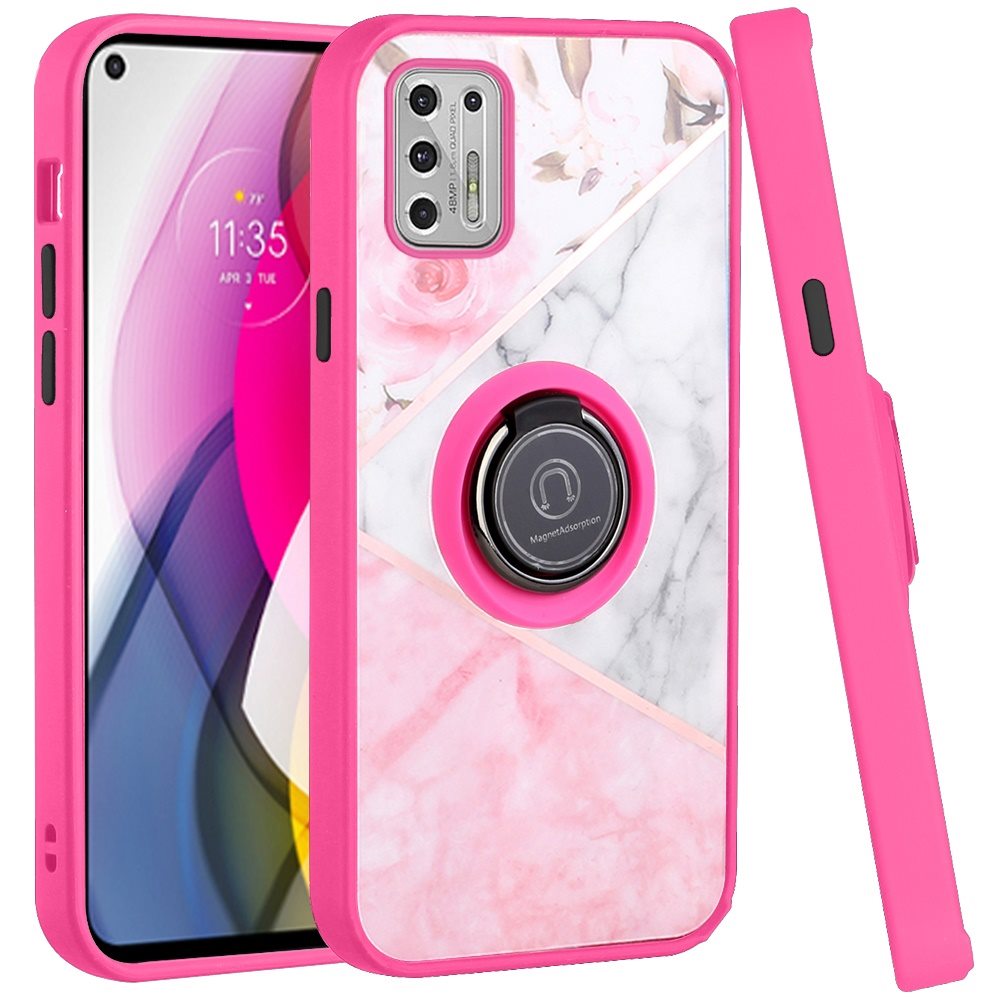 For Samsung Galaxy S21 FE Fan Edition Marble Design Ring Stand Hybrid Case Cover - Picture 33 of 83