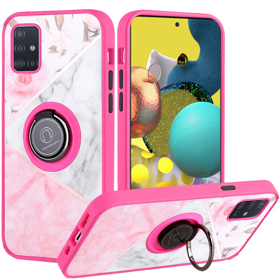 For Samsung Galaxy S21 FE Fan Edition Marble Design Ring Stand Hybrid Case Cover - Picture 36 of 83