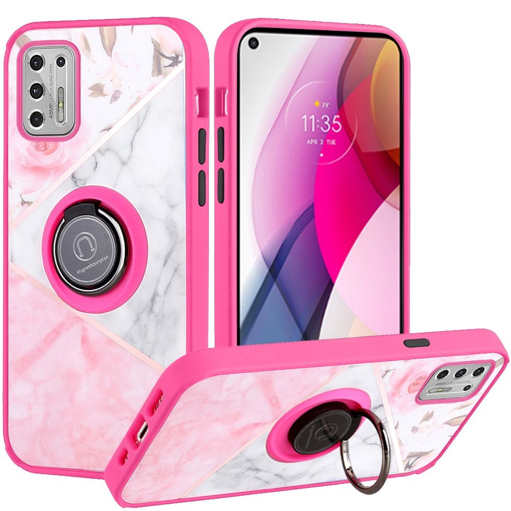 For Samsung Galaxy S21 FE Fan Edition Marble Design Ring Stand Hybrid Case Cover - Picture 34 of 83