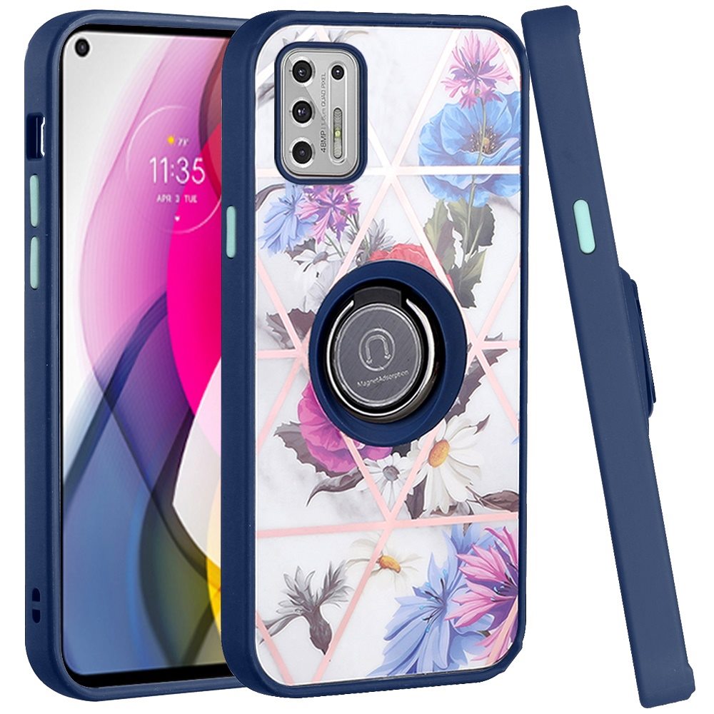 For Samsung Galaxy S21 FE Fan Edition Marble Design Ring Stand Hybrid Case Cover - Picture 42 of 83