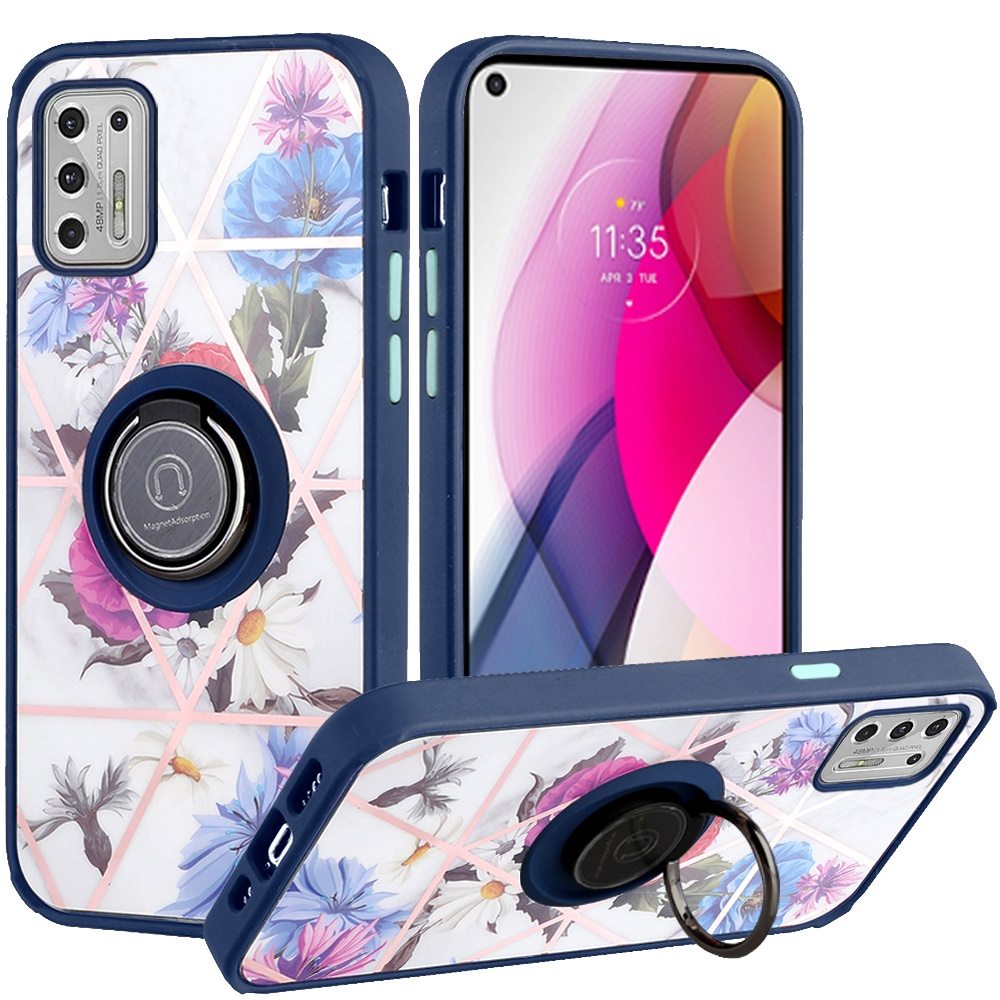 For Samsung Galaxy S21 FE Fan Edition Marble Design Ring Stand Hybrid Case Cover - Picture 43 of 83