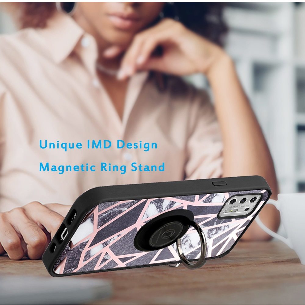 For Samsung Galaxy S21 FE Fan Edition Marble Design Ring Stand Hybrid Case Cover - Picture 53 of 83