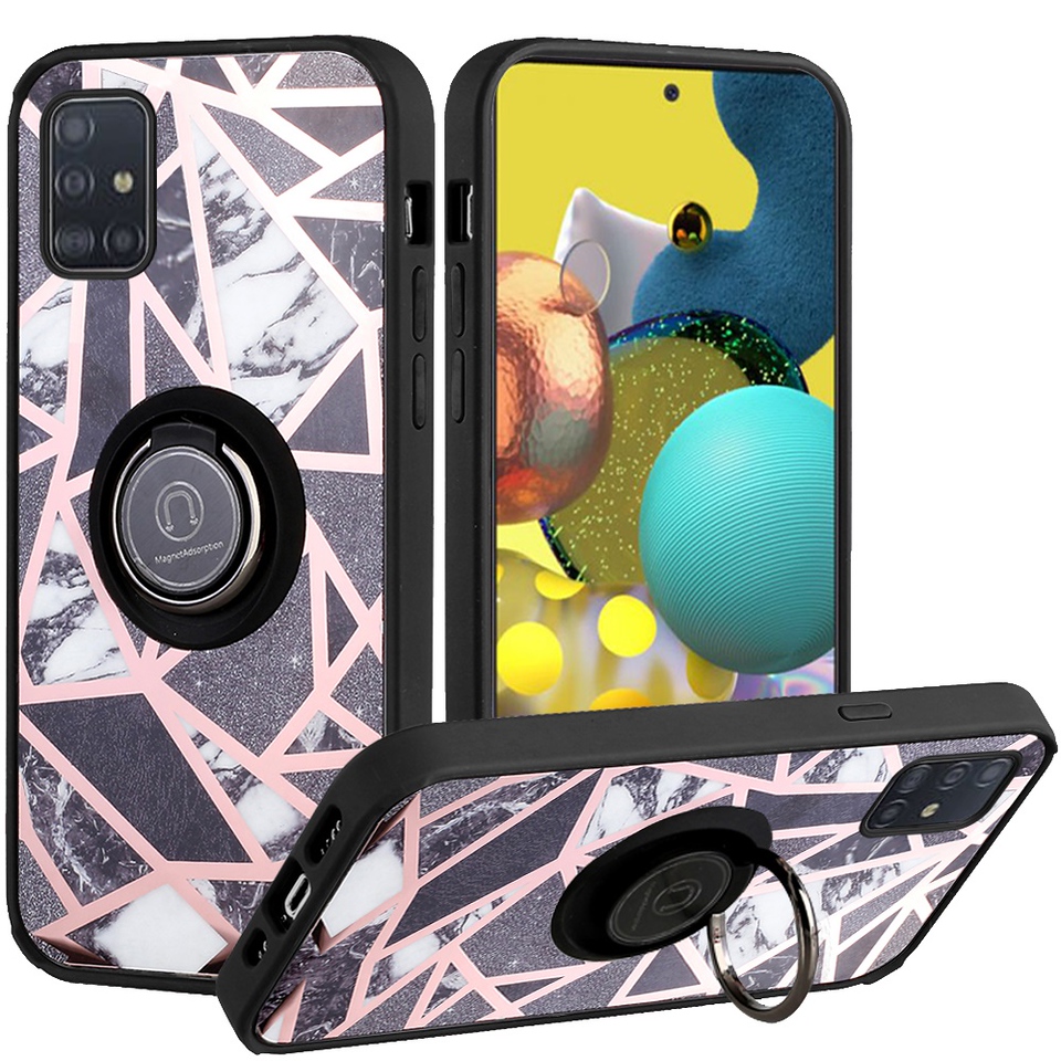 For Samsung Galaxy S21 FE Fan Edition Marble Design Ring Stand Hybrid Case Cover - Picture 54 of 83