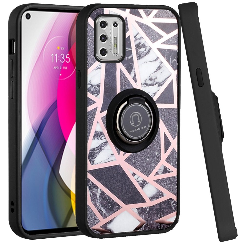 For Samsung Galaxy S21 FE Fan Edition Marble Design Ring Stand Hybrid Case Cover - Picture 51 of 83