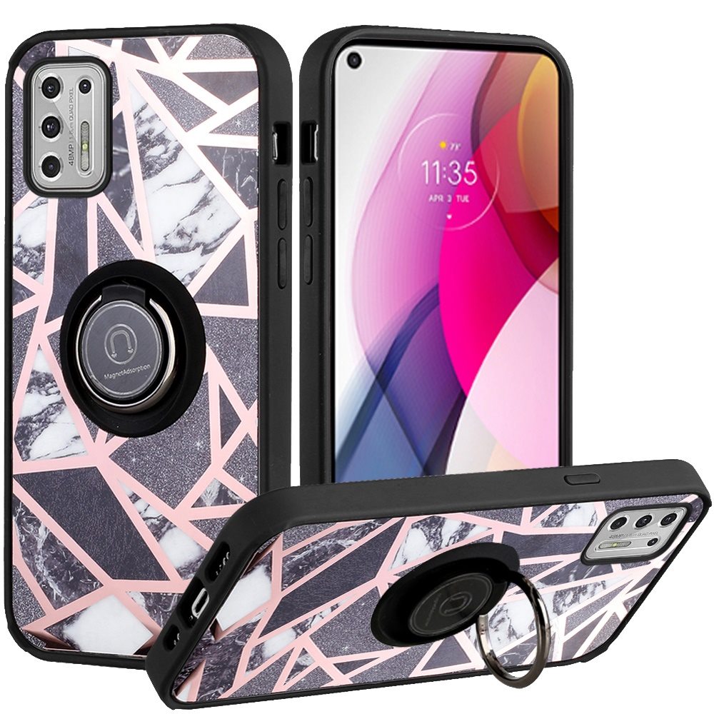 For Samsung Galaxy S21 FE Fan Edition Marble Design Ring Stand Hybrid Case Cover - Picture 52 of 83