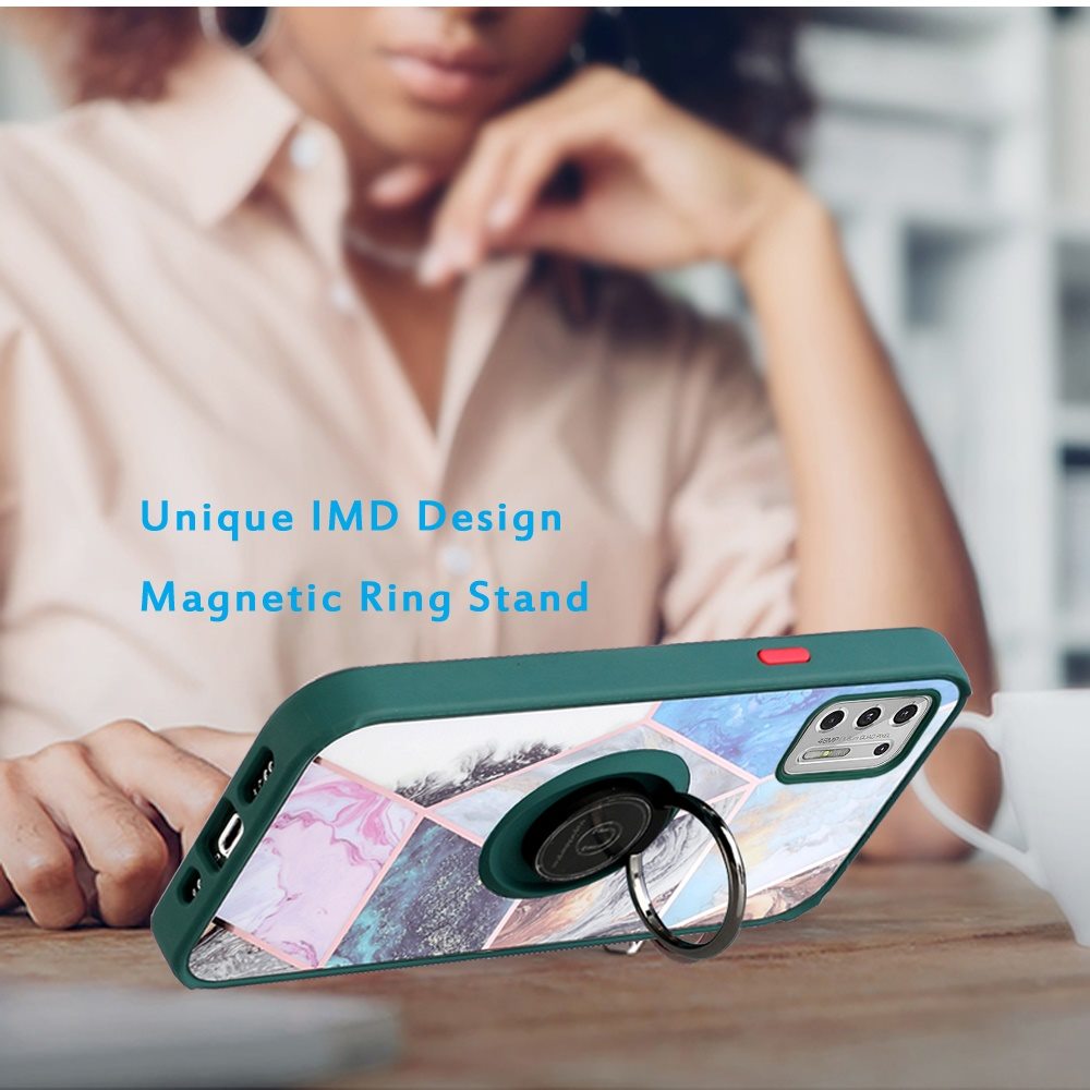 For Samsung Galaxy S21 FE Fan Edition Marble Design Ring Stand Hybrid Case Cover - Picture 62 of 83