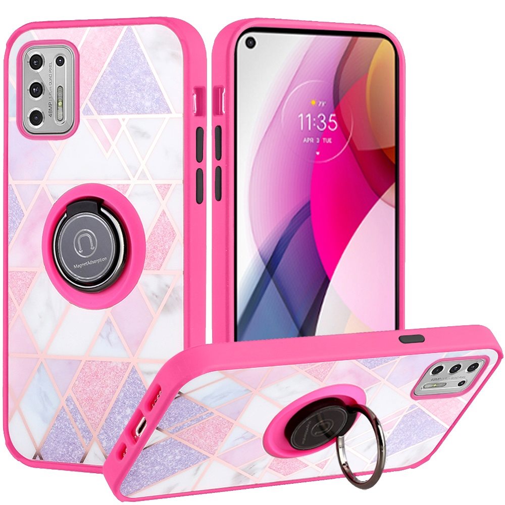 For Samsung Galaxy S21 FE Fan Edition Marble Design Ring Stand Hybrid Case Cover - Picture 70 of 83