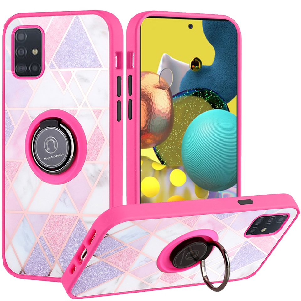 For Samsung Galaxy S21 FE Fan Edition Marble Design Ring Stand Hybrid Case Cover - Picture 72 of 83