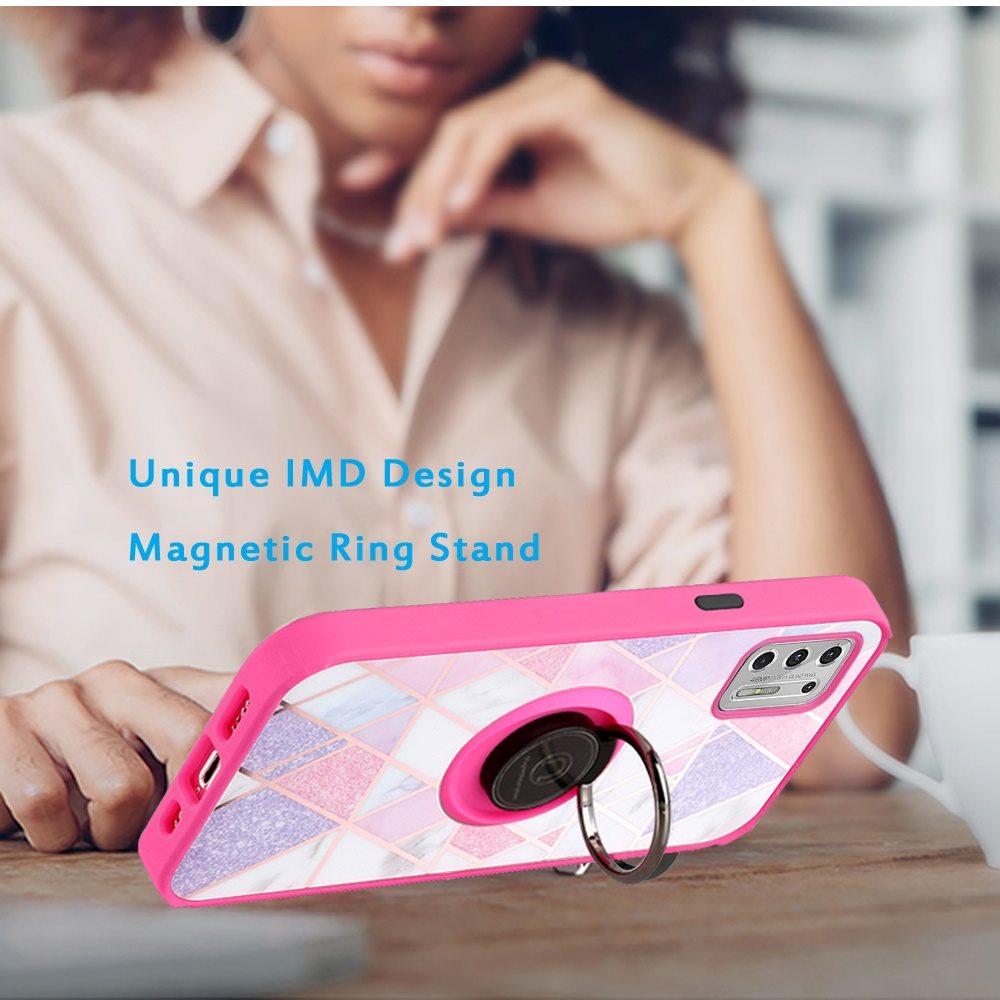 For Samsung Galaxy S21 FE Fan Edition Marble Design Ring Stand Hybrid Case Cover - Picture 71 of 83