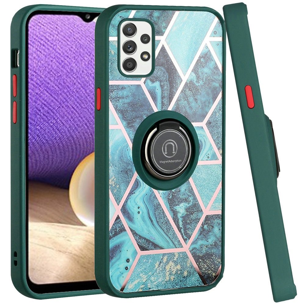 For Samsung Galaxy S21 FE Fan Edition Marble Design Ring Stand Hybrid Case Cover - Picture 78 of 83