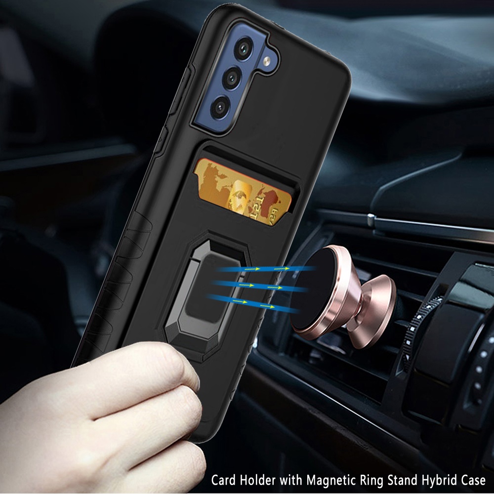 For Samsung Galaxy S22 /Plus Ultra Wallet Case with Credit Card Ring Stand Cover - Picture 10 of 49