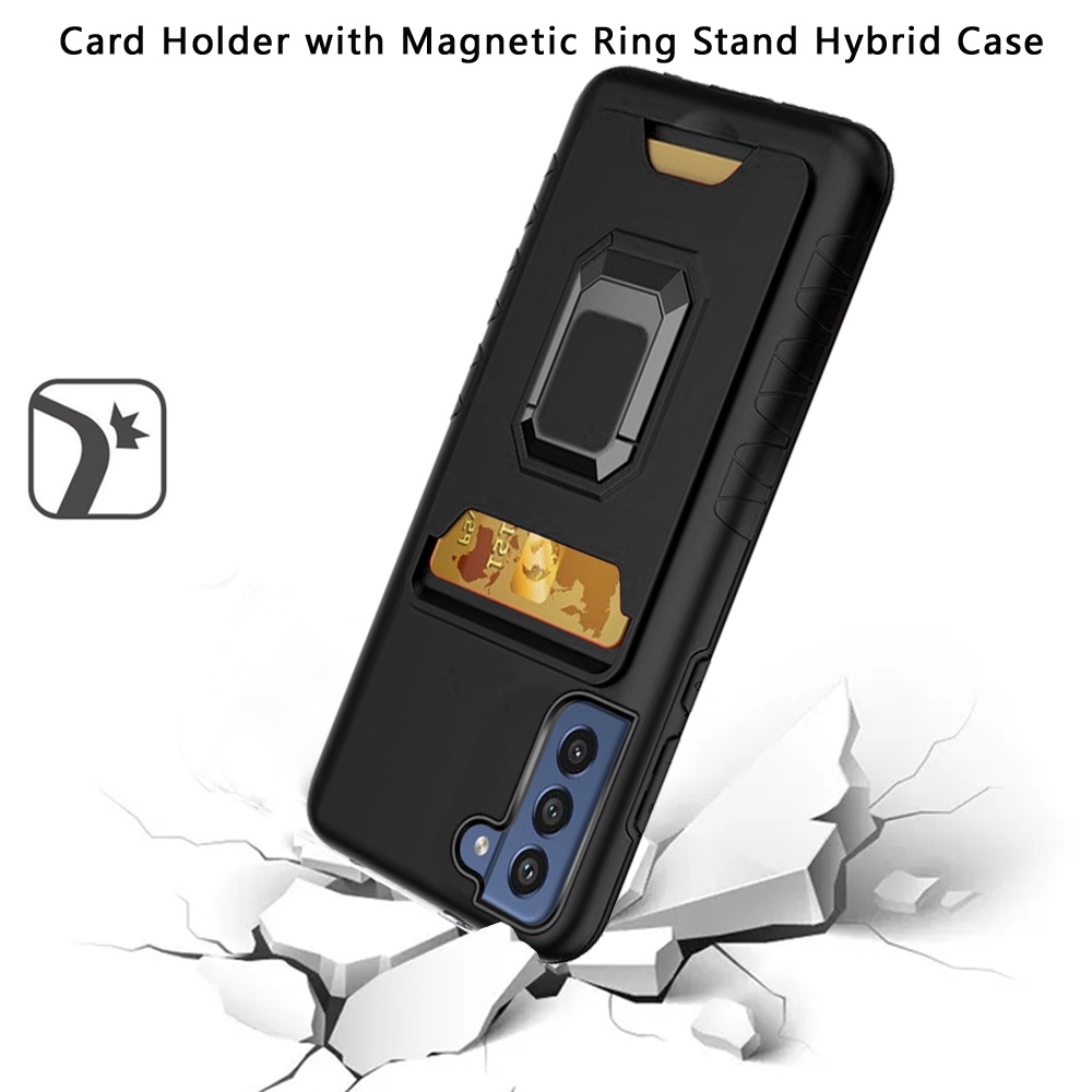For Samsung Galaxy S22 /Plus Ultra Wallet Case with Credit Card Ring Stand Cover - Picture 9 of 49