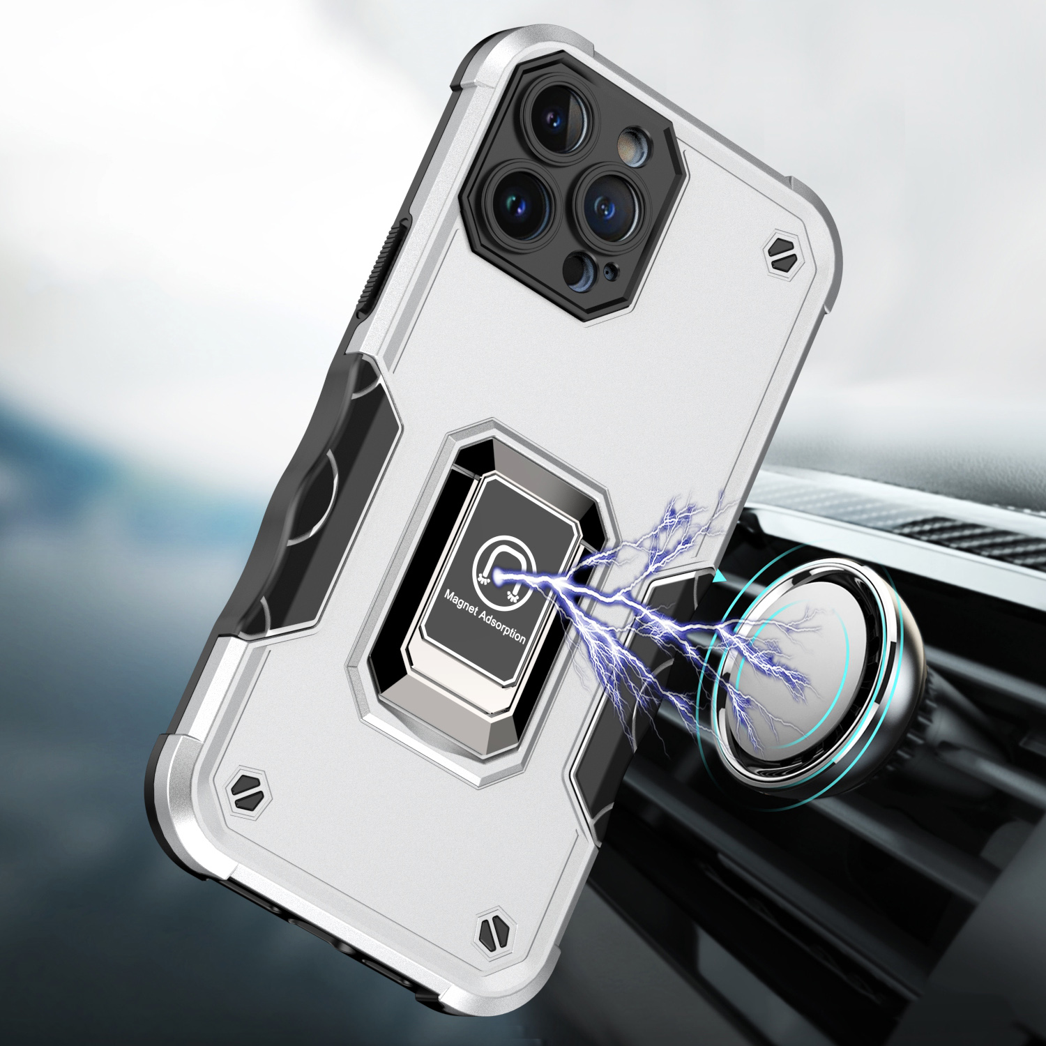 For Samsung Galaxy S25 Ultra Hybrid Magnetic Ring Holder Stand Rugged Case Cover - Picture 7 of 91