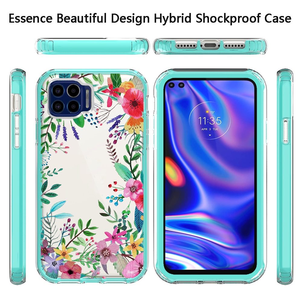 For Google Pixel 7 Floral Design Hybrid Armor Hard Rubber TPU Frame Case Cover - Picture 17 of 40
