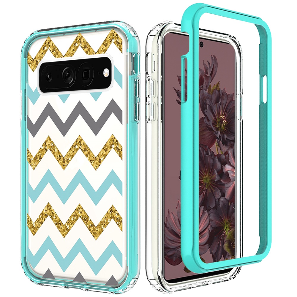For Google Pixel 7 Floral Design Hybrid Armor Hard Rubber TPU Frame Case Cover - Picture 31 of 40