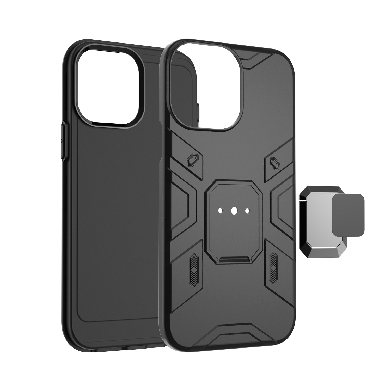 For Apple iPhone 11 6.1" Slim Rugged Hybrid with Magnetic Ring Stand Case Cover - Picture 11 of 32