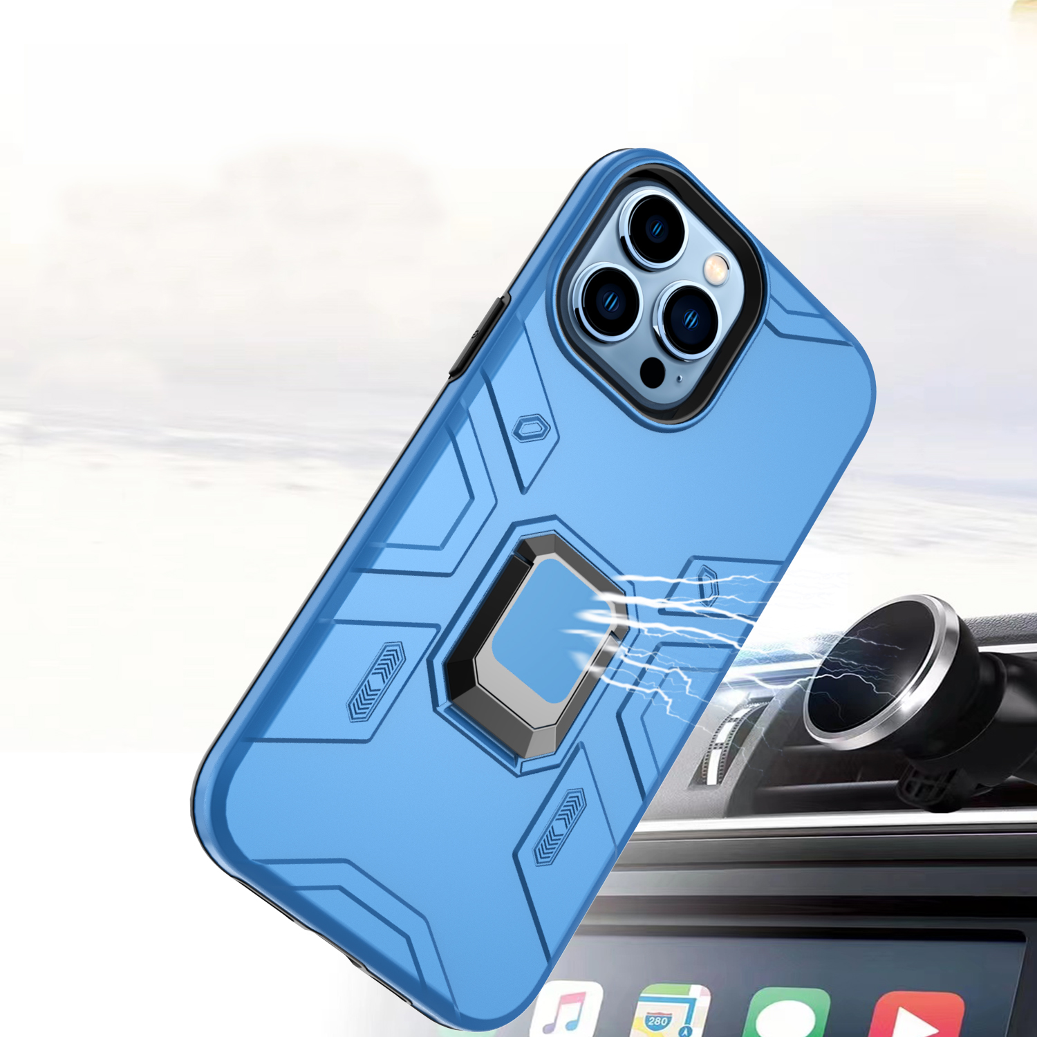 For Apple iPhone 11 6.1" Slim Rugged Hybrid with Magnetic Ring Stand Case Cover - Picture 21 of 32