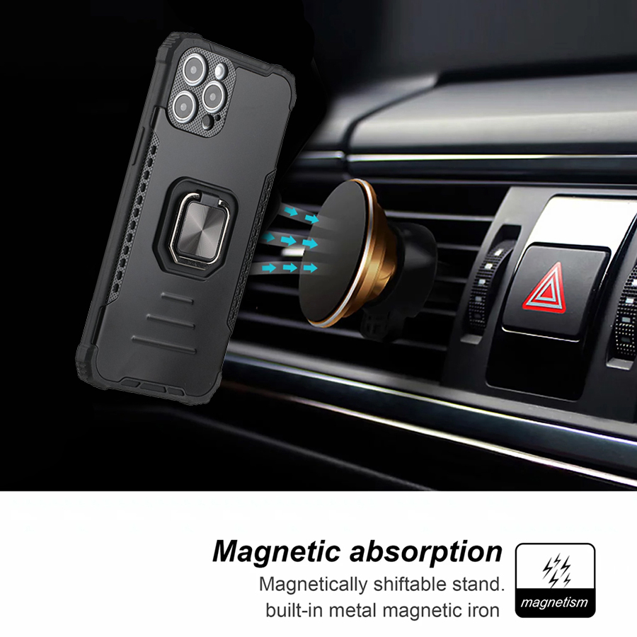 For Apple iPhone 11 Hybrid Stand Magnetic Ring Kickstand Shock Armor Case Cover - Picture 16 of 37