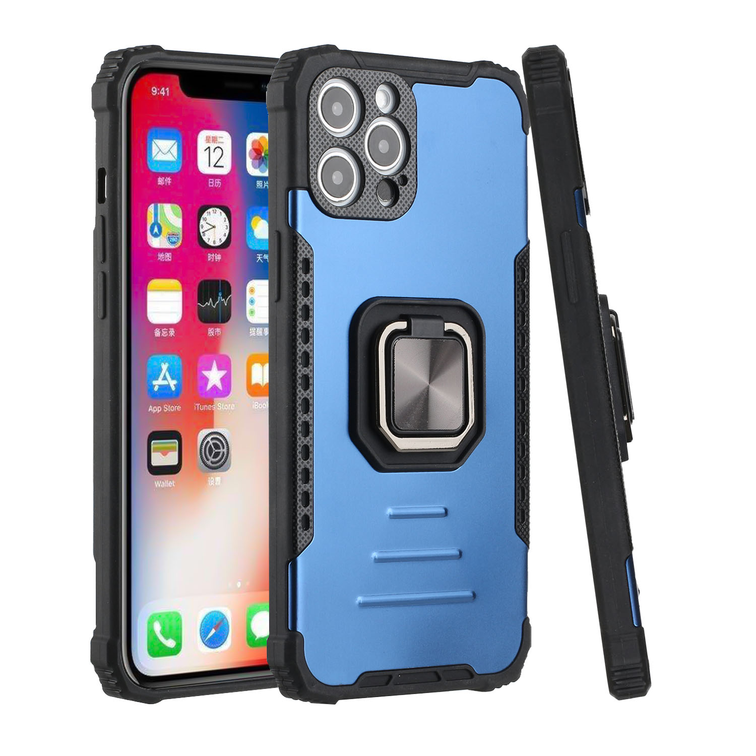 For Apple iPhone 11 Hybrid Stand Magnetic Ring Kickstand Shock Armor Case Cover - Picture 22 of 37