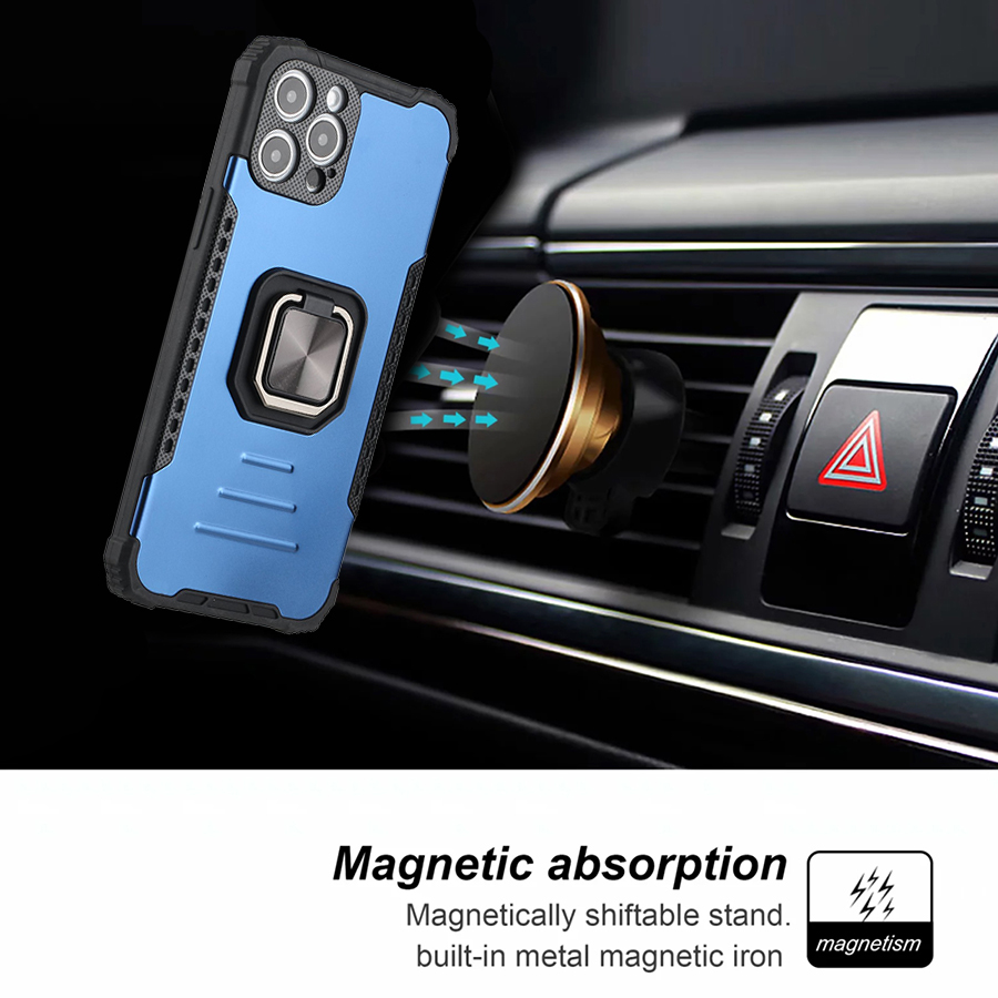 For Apple iPhone 11 Hybrid Stand Magnetic Ring Kickstand Shock Armor Case Cover - Picture 26 of 37