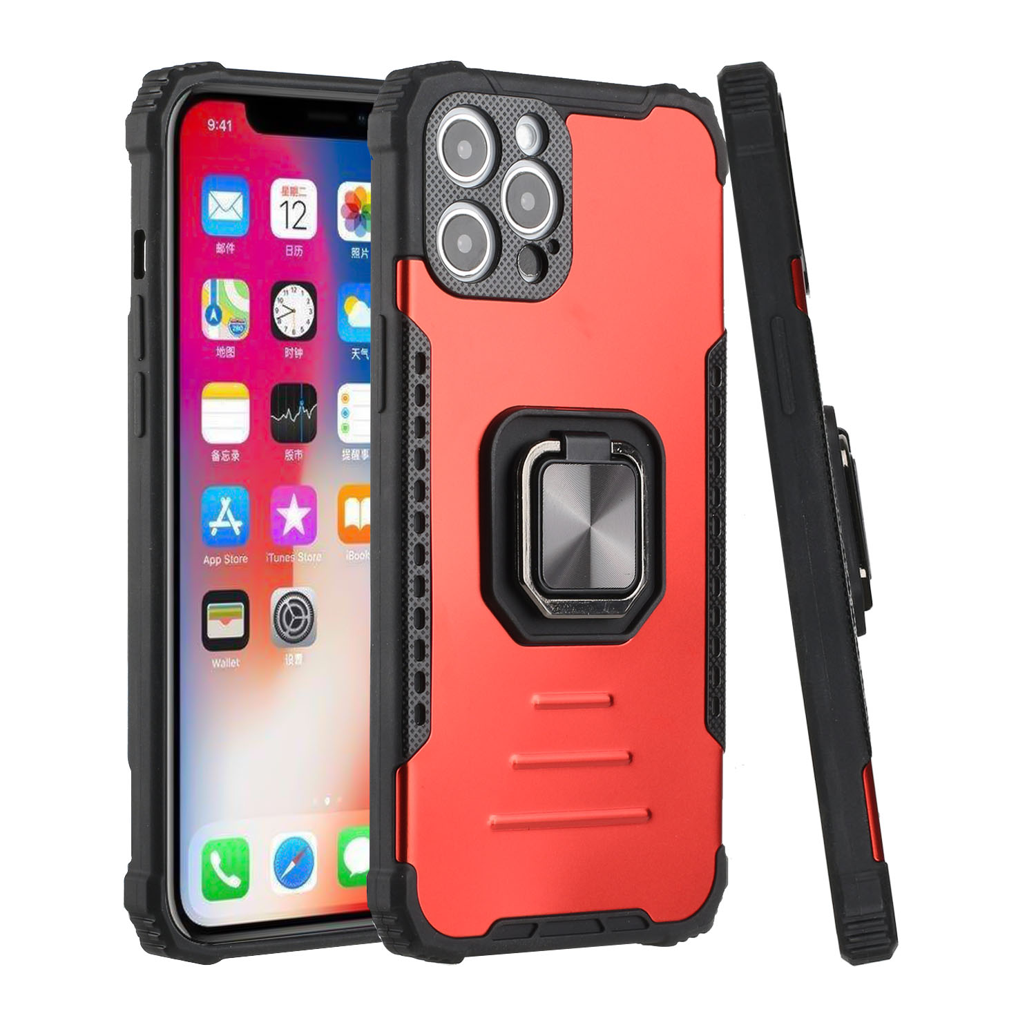 For Apple iPhone 11 Hybrid Stand Magnetic Ring Kickstand Shock Armor Case Cover - Picture 31 of 37