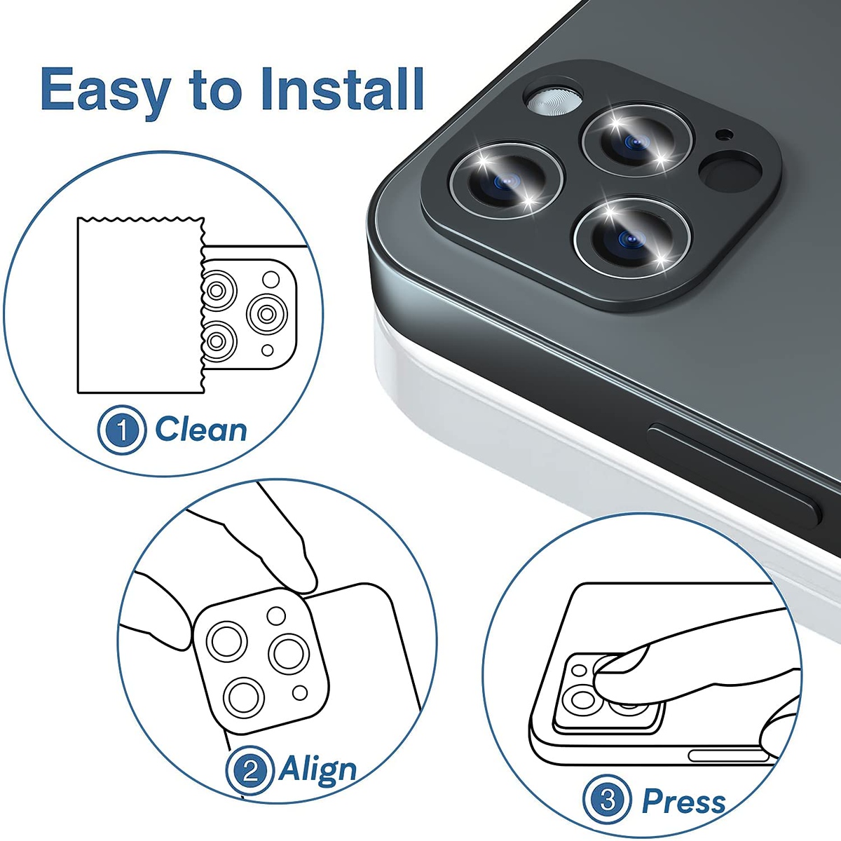 For Apple iPhone 11 /11 Pro Max Camera Lens Protector Back Tempered Glass Camera - Picture 32 of 38