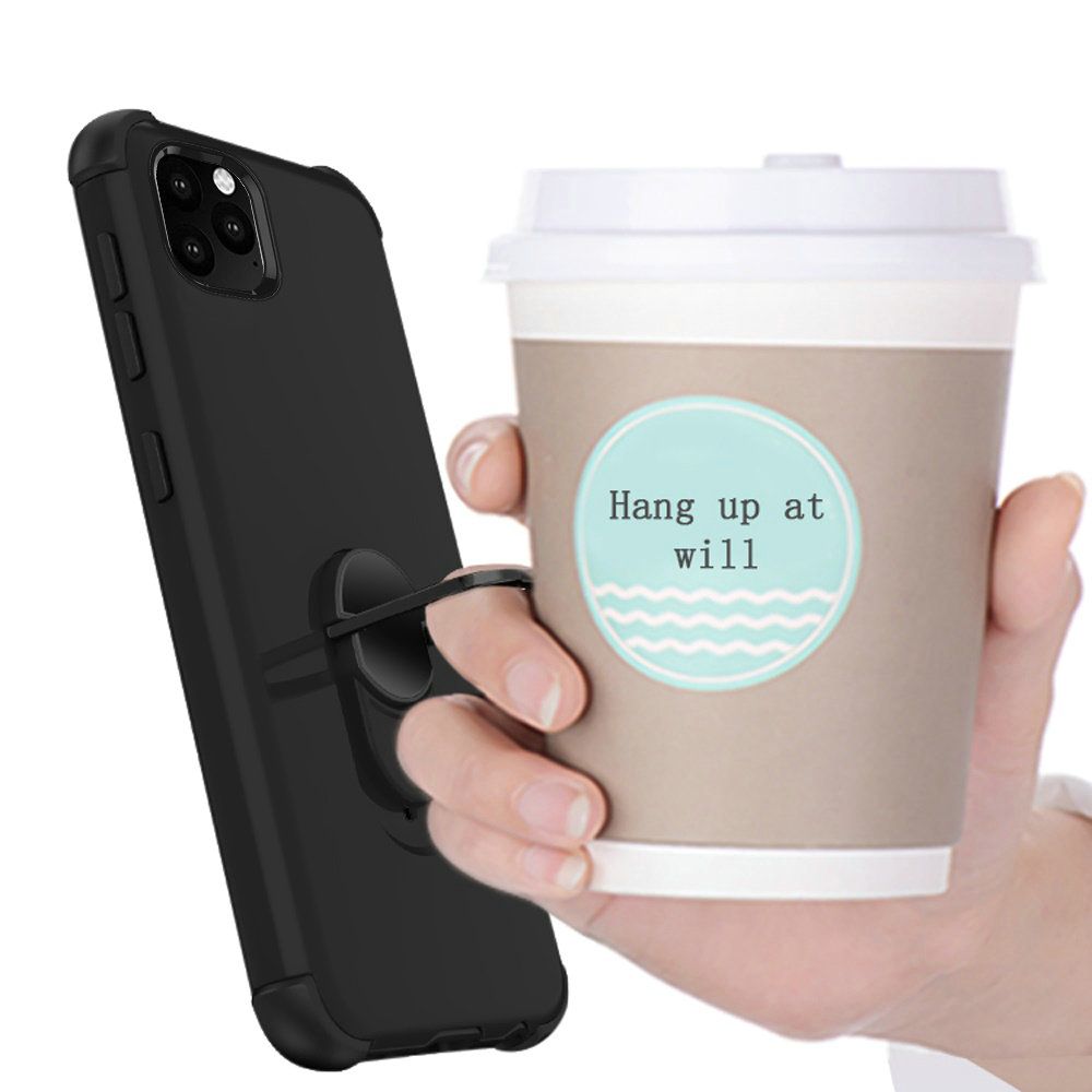 Custodia ad anello per Apple iPhone 11 Pro supporto ibrido tufo armatura TPU cover protettiva - Foto 18 di 30