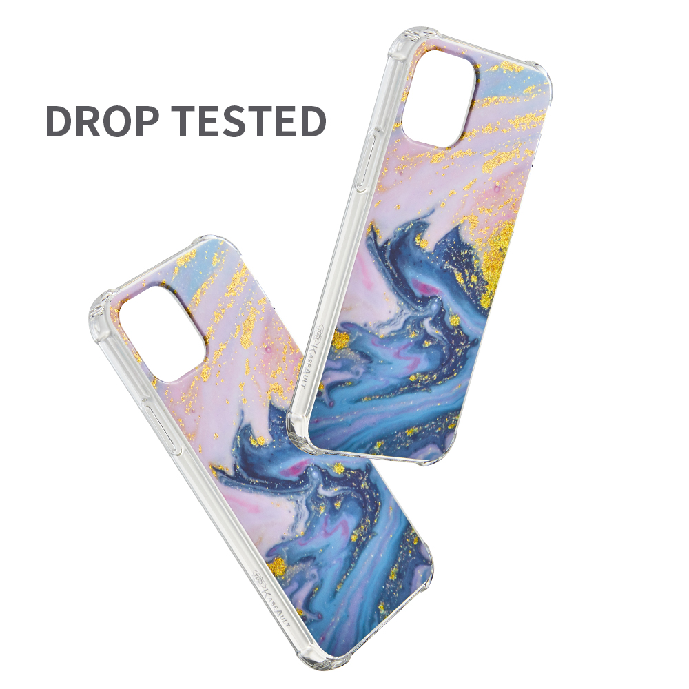 Funda protectora híbrida transparente de poliuretano termoplástico transparente con diseño de mármol brillante para Apple iPhone 12 /Pro Max - Imagen 14 de 28