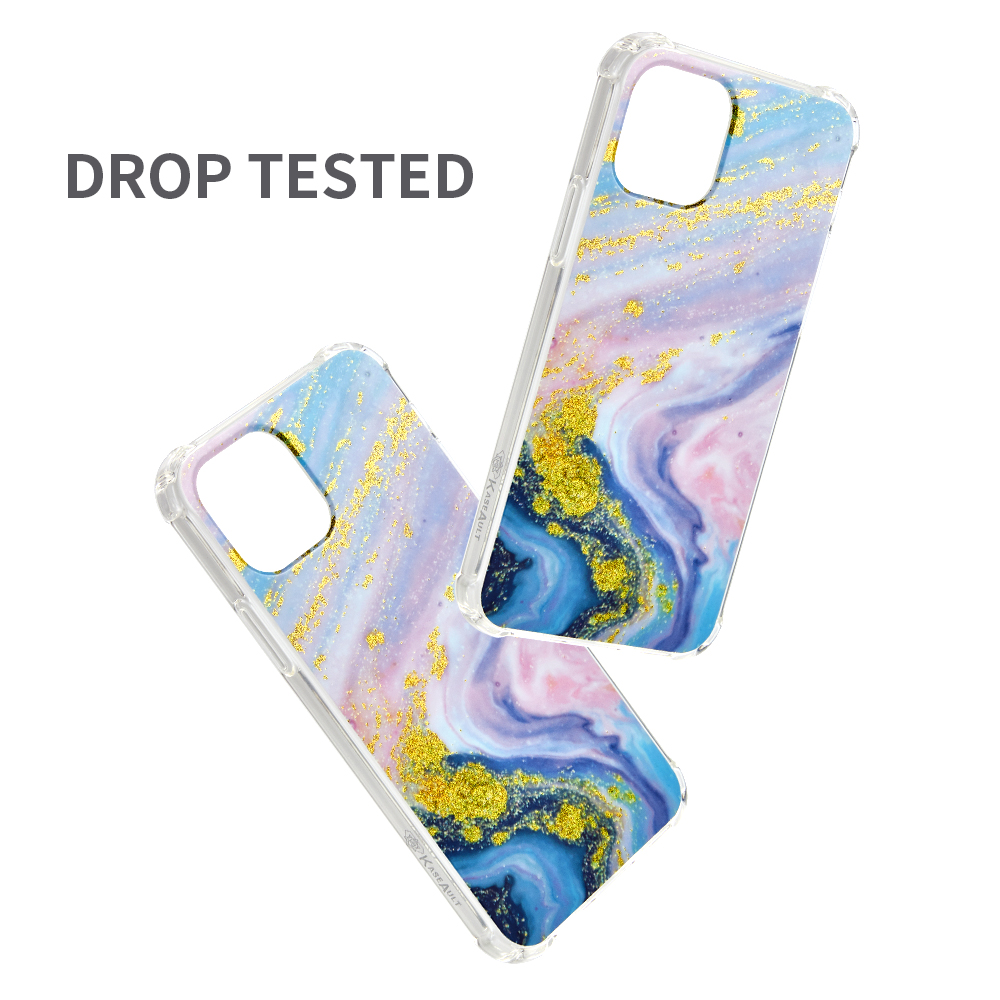 Funda protectora híbrida transparente de poliuretano termoplástico transparente con diseño de mármol brillante para Apple iPhone 12 /Pro Max - Imagen 23 de 28