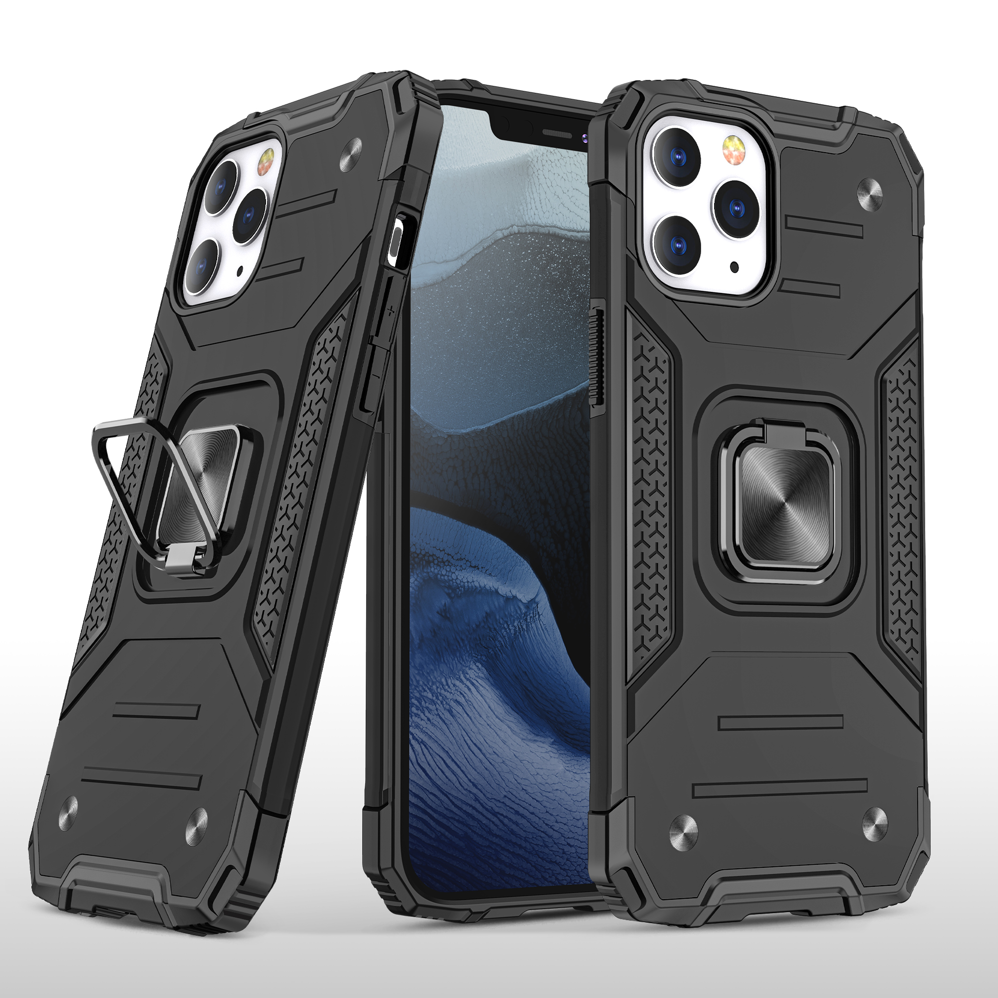 For Apple iPhone 12 /Pro Max Case Armor Hybrid Ring Holder Kickstand Shock Cover - Picture 10 of 41