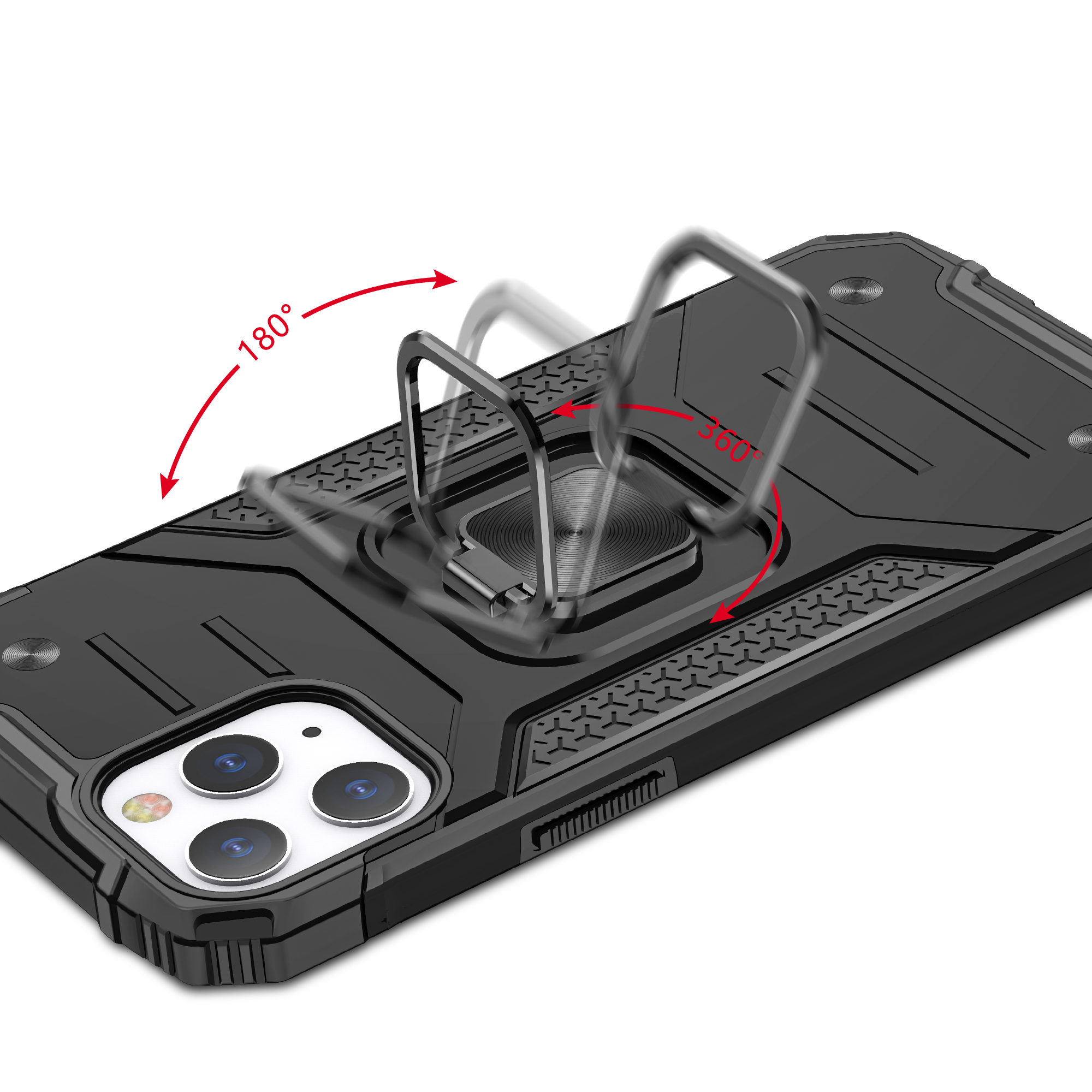 For Apple iPhone 12 /Pro Max Case Armor Hybrid Ring Holder Kickstand Shock Cover - Picture 11 of 41